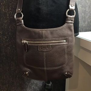 Brown Leather Coach Crossbody Bag